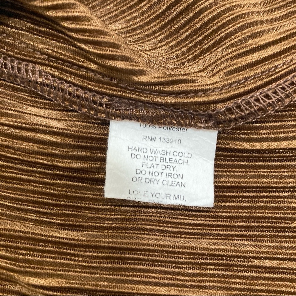 Show me your MuMu Blouse Oversized Everywhere Button Down  Chocolate Pleat Sz XL - Picture 8 of 16